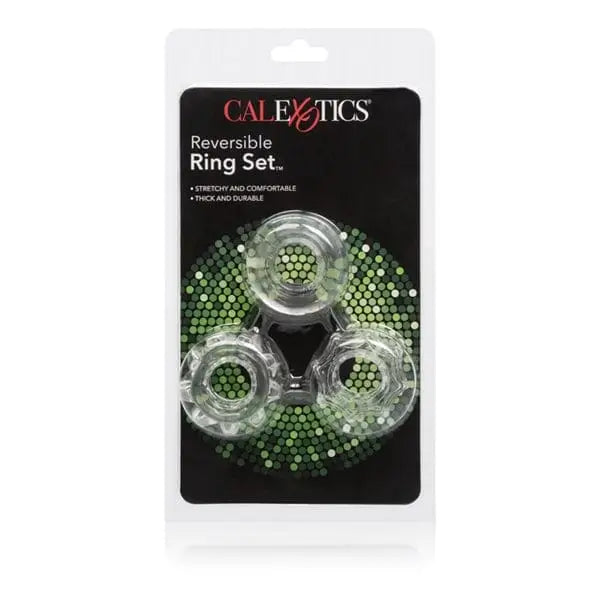 CalExotics Sextoys for Couples Reversible Ring Set Clear at the Haus of Shag