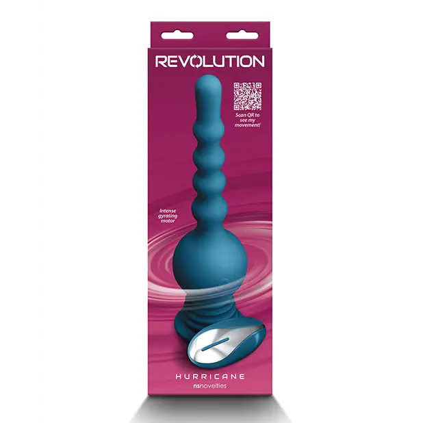 Revolution Hurricane Rotating Anal Beads - Teal - Anal Beads