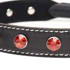 Strict Rhinestone Choker With O-ring - Red - Collar