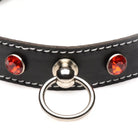 Strict Rhinestone Choker With O-ring - Red - Collar