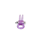 Ribbidy Rabbit Vibrating Cock - Purple - Cock Ring