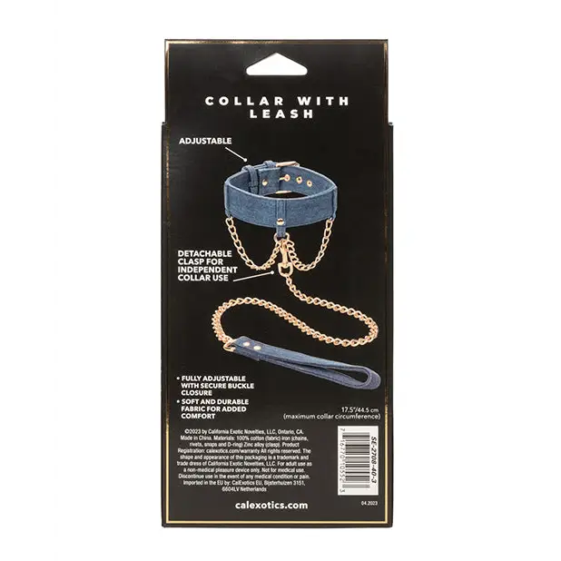 Ride ’em Premium Denim Collection Collar W/leash - Collar