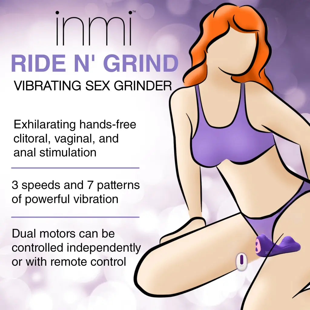 Ride N’ Grind 10 X Vibrating Silicone Sex Grinder - Purple - Stimulators