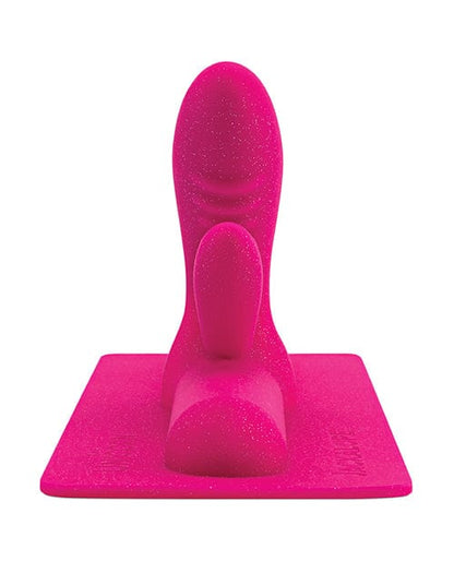 Ride the Cowgirl Sex Machine Accessories Pink The Unicorn Jackalope Bulbous Double Penetration Silicone Attachment at the Haus of Shag