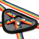 Rainbow universal strap with faux leather pad for strapon dildos - Ride The Rainbow Harness