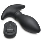 Rim Slide 10x Sliding Ring Silicone Butt Plug With Remote - Black - Powered Butt Plug