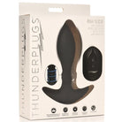 Rim Slide 10x Sliding Ring Silicone Butt Plug With Remote - Black - Powered Butt Plug