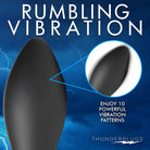 Rim Slide 10x Sliding Ring Silicone Butt Plug With Remote - Black - Powered Butt Plug