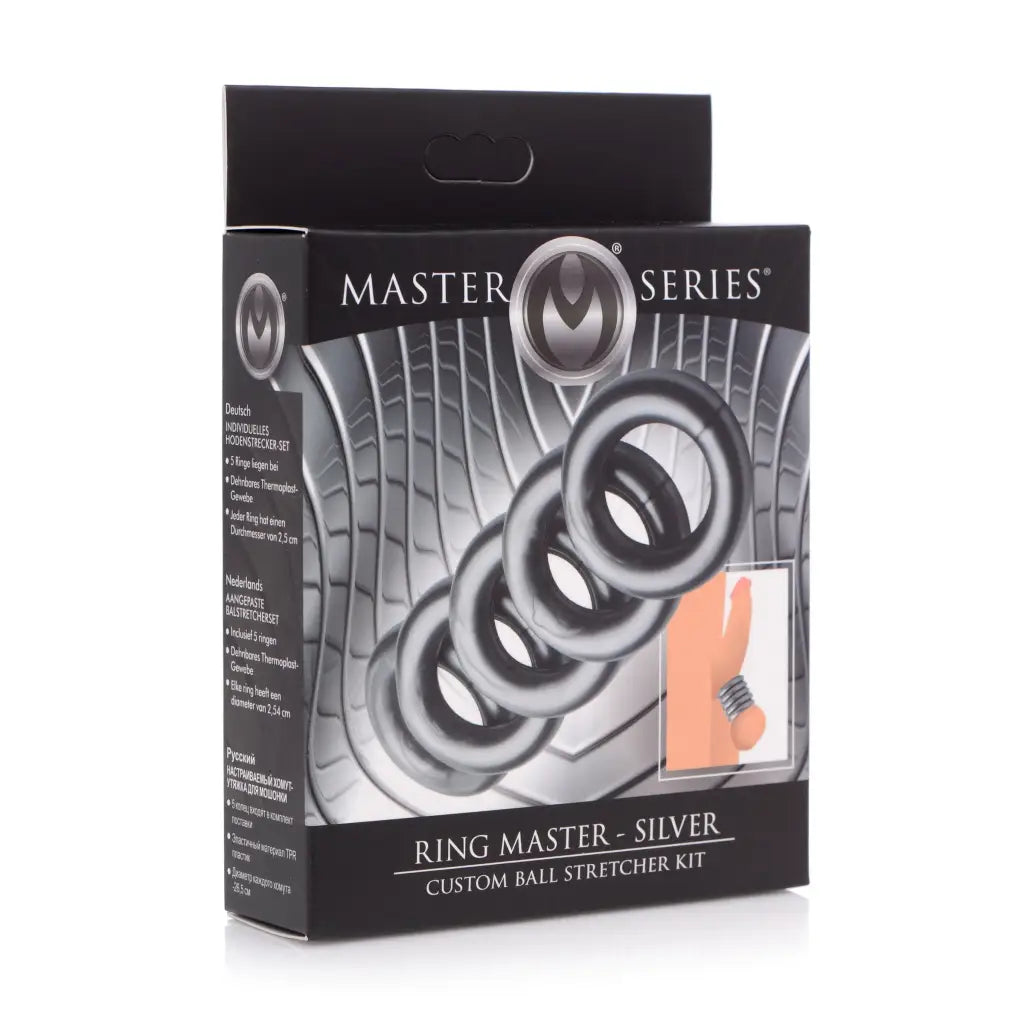 Ring Master Custom Ball Stretcher Kit: Silver ring set from Master Series product line