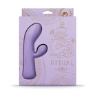 Doc Johnson Vibrator Ritual Aura Rechargeable Silicone Rabbit Vibe - Lilac at the Haus of Shag