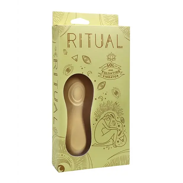 Doc Johnson Stimulators Ritual Sol Rechargeable Silicone Pulsating Vibe - Yellow at the Haus of Shag