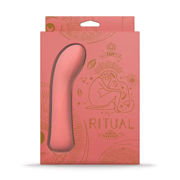 Doc Johnson Vibrator Ritual Zen Rechargeable Silicone G-spot Vibe - Coral at the Haus of Shag