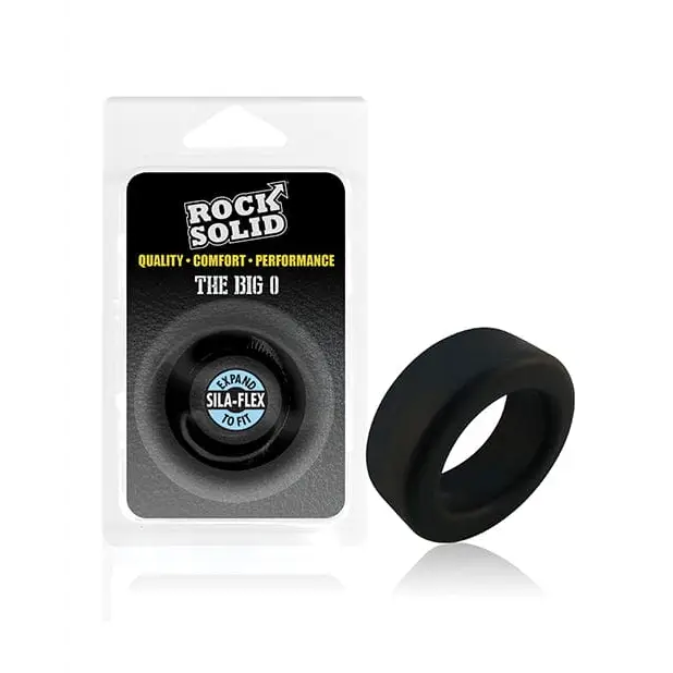 Rock Solid Big O Ring: Durable black silicon ring with an inner black rubber ring