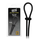 Doc Johnson Penis Enhancement Rock Solid Lasso Single Adjustable Lock Black Silicone at the Haus of Shag