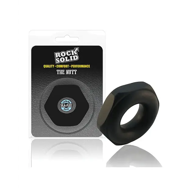 Rock Solid The Nutt Ring - Black - Penis Enhancement