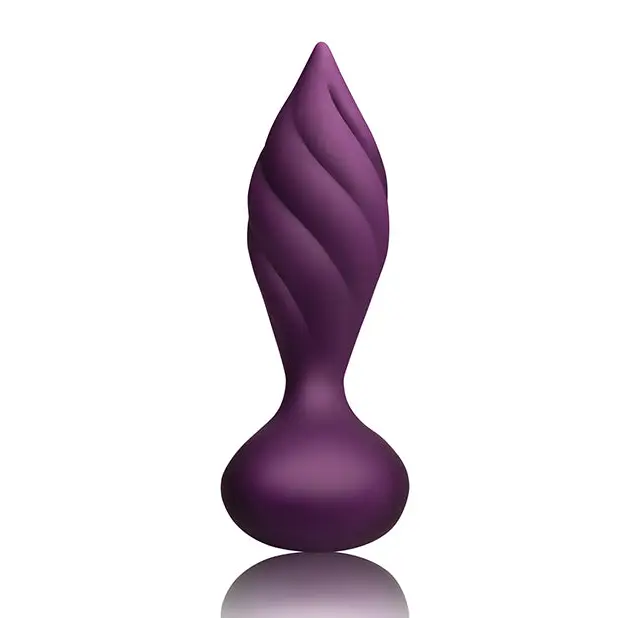 Rocks Off Petite Sensations Desire Vibrating Plug Purple - Black - Powered Butt Plug