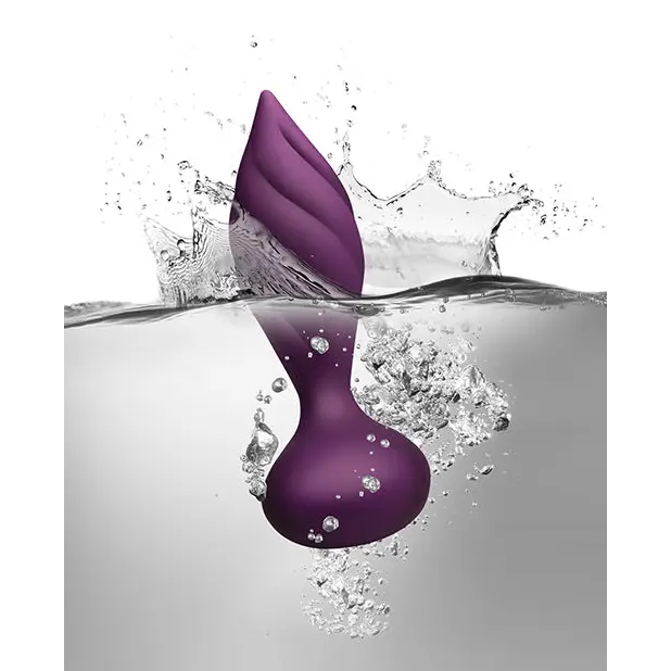 Rocks Off Petite Sensations Desire Vibrating Plug Purple - Black - Powered Butt Plug