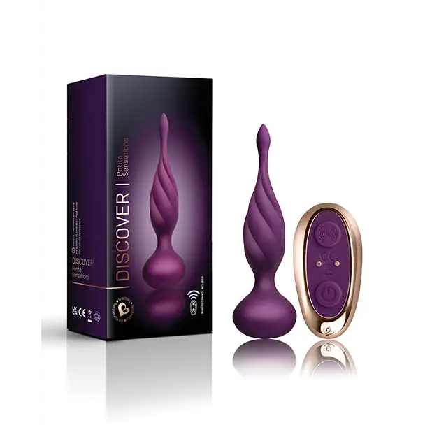 Rocks Off Petite Sensations Discover Silicone Anal Vibrator Purple - Purple - Powered Butt Plug