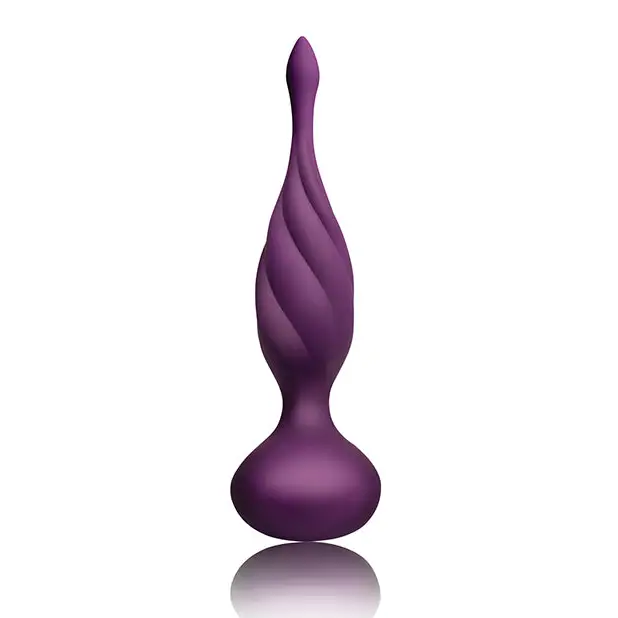 Rocks Off Petite Sensations Discover Silicone Anal Vibrator Purple - Purple - Powered Butt Plug