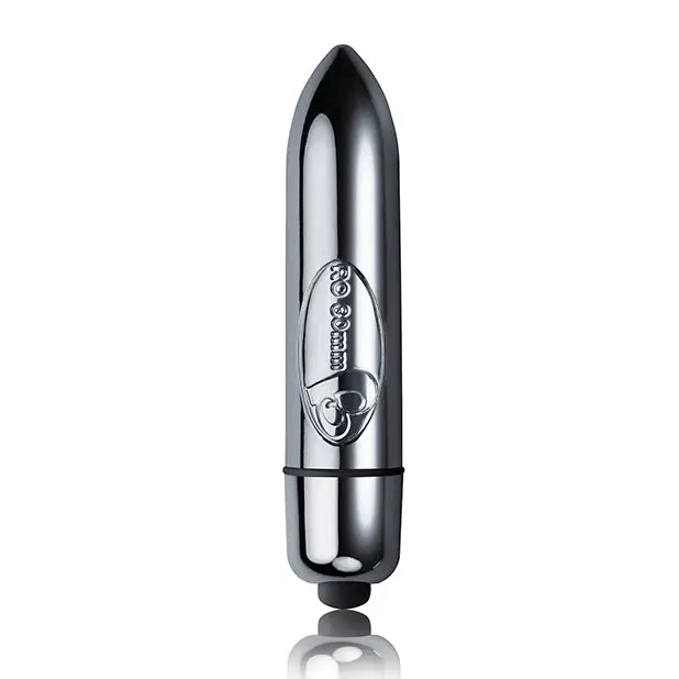 Rocks Off RO-80mm 7 Speed Bullet Vibe - Silver - Bullet Vibrator