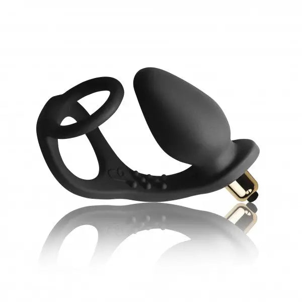 Rocks Off Zen Black - Black - Cock Ring and Plug