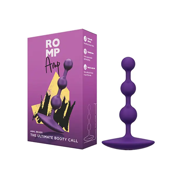 ROMP Amp Purple Silicone Anal Plug - Purple - Anal Beads