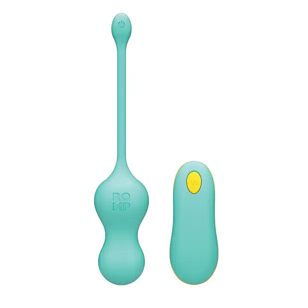 Romp Cello Blue Rechargeable Remote-Controlled Silicone G-Spot Egg Vibrator - Blue - Egg Vibrator