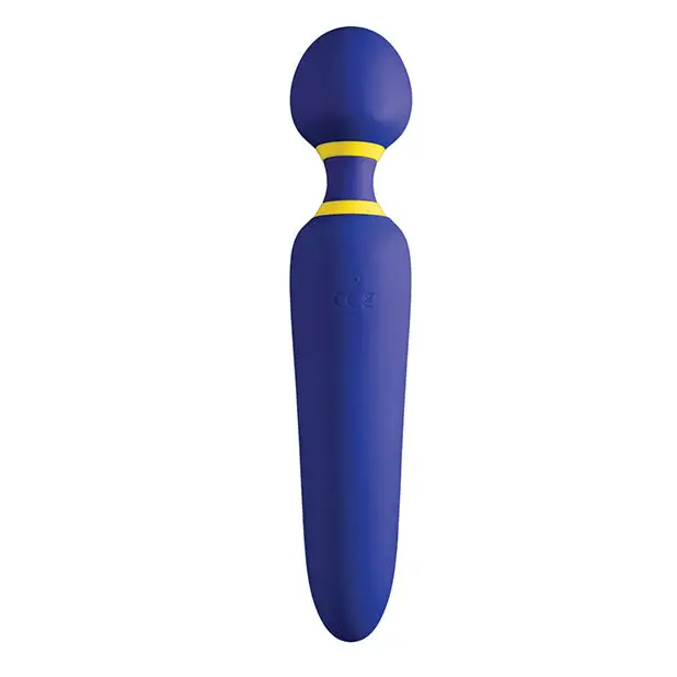 ROMP Flip Blue Rechargeable Silicone Wand Massager - Blue - Wand