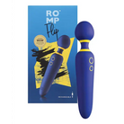 ROMP Flip Blue Rechargeable Silicone Wand Massager - Blue - Wand