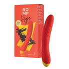 ROMP Hype Red Rechargeable Silicone G-Spot Vibrator - Red - Plain Vibrator