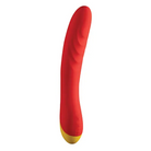 ROMP Hype Red Rechargeable Silicone G-Spot Vibrator - Red - Plain Vibrator