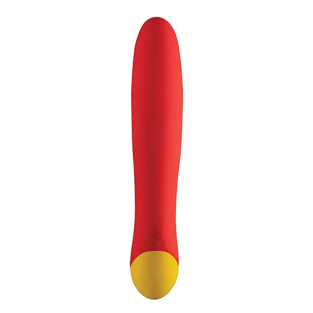 ROMP Hype Red Rechargeable Silicone G-Spot Vibrator - Red - Plain Vibrator