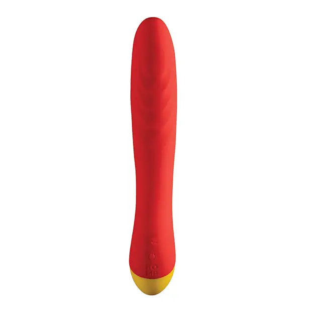 ROMP Hype Red Rechargeable Silicone G-Spot Vibrator - Red - Plain Vibrator