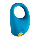 ROMP Juke Blue Rechargeable Silicone Vibrating Cock Ring - Blue - Cock Ring