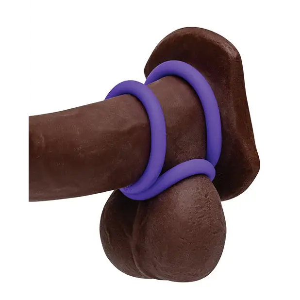 Romp Remix Trio Purple Cock Ring Set Of 3 - Purple - Cock Ring