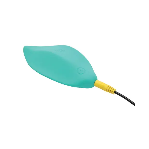 ROMP Wave Green Rechargeable Silicone Lay-On Vibrator - Green - Saddle Vibrator