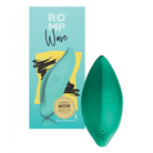 ROMP Wave Green Rechargeable Silicone Lay-On Vibrator - Green - Saddle Vibrator