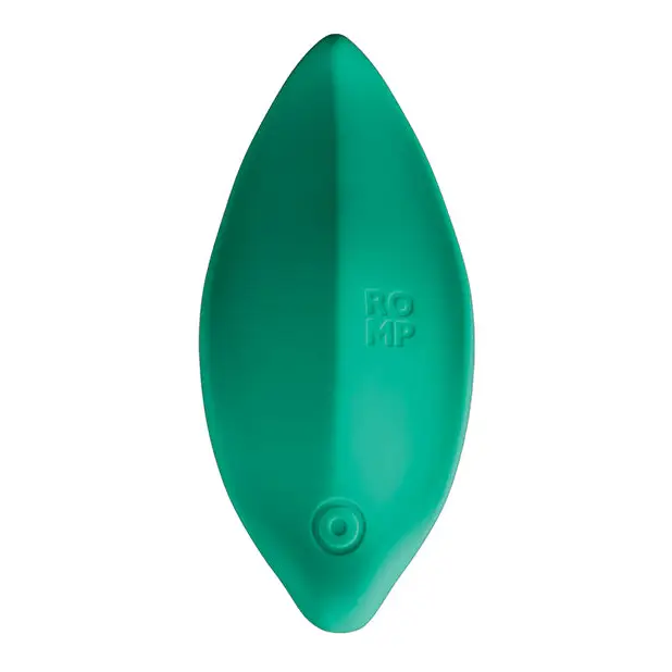 ROMP Wave Green Rechargeable Silicone Lay-On Vibrator - Green - Saddle Vibrator