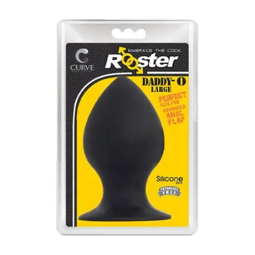 Curve Novelties Plug Rooster Daddy-O Large Anal Plug Black at the Haus of Shag