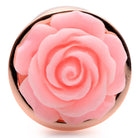 Booty Sparks Jewel Plug Rose Gold Anal Plug With Pink Flower at the Haus of Shag