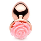 Booty Sparks Jewel Plug Rose Gold Anal Plug With Pink Flower at the Haus of Shag