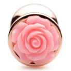 Booty Sparks Jewel Plug Rose Gold Anal Plug With Pink Flower at the Haus of Shag