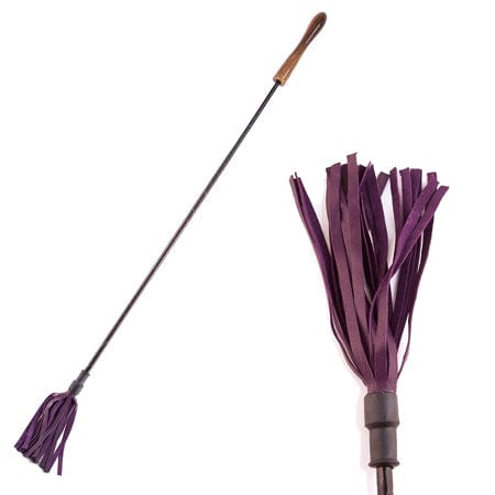 Rouge Crops Rouge Riding Crop with Rounded Wooden Handle Purple at the Haus of Shag