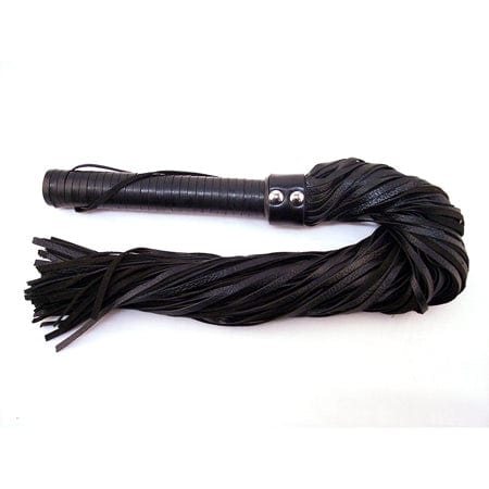 Rouge Flogger Rouge Flogger, Leather w/Leather Handle Black at the Haus of Shag