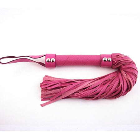 Rouge Flogger Rouge H-Style Leather Flogger Pink at the Haus of Shag