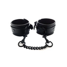 Rouge Leather Ankle Cuffs Black with Black Accessories - Cuffs