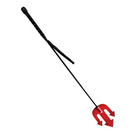 Rouge Leather Devil Riding Crop Black - Crops