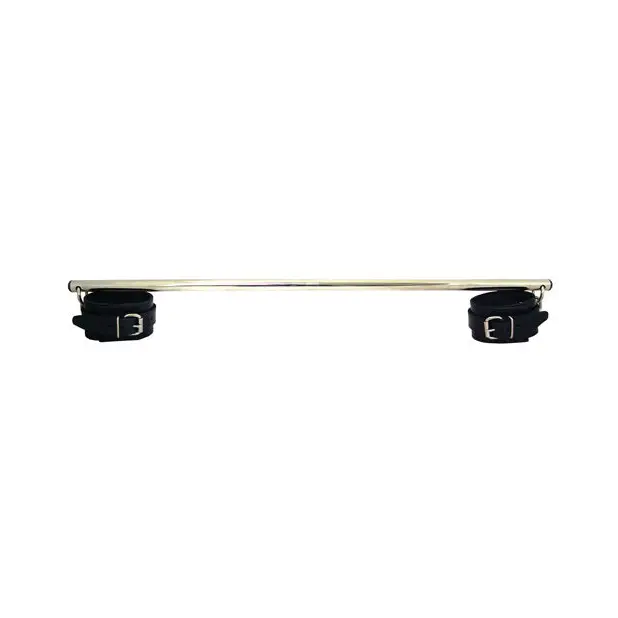 Leg spreader with a brass handle and black grip from the Rouge Leg Spreader Bar 30in Adjustable