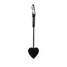 Rouge Mini Spade Paddle 10 in. Black - Heart-shaped spanking implement with long handle