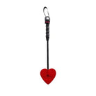 Rouge Mini Spade Paddle 10 in. Red with heart-shaped design and black handle